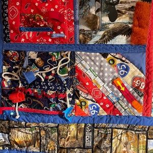 Red/white/blue Handmade lap/fidget quilt-outdoor theme